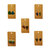 Boucle d'oreille en verre poli